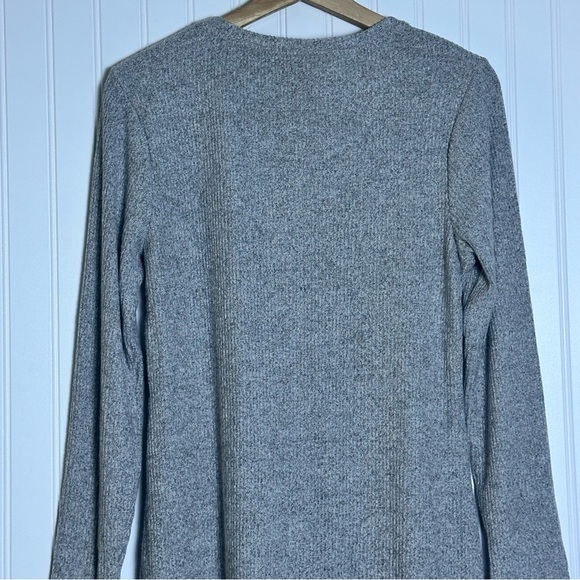 Natori Women's Gray Ulla Lace Trim Ribbed Knit Sleepwear Pajama Top Size M - Picture 13 of 16